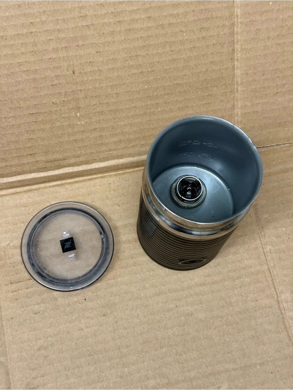 Nespresso Milk Frother with Lid and Whisk